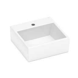 Cuba de apoio quadrada410x410 com mesa Loft Q1 Branco