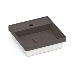 Cuba de sobrepor 400x400mm com mesa Terra T11 Café