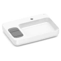Cuba de apoio retangular 600X420 com válvula oculta 7/8 Infinity Branco