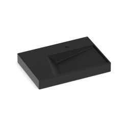 Cuba de apoio retangular 600x420 Geometric Horizon Matte Black