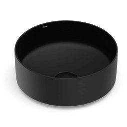 Cuba de apoio redonda 370x370 com válvula de escoamento Inspira Round Matte Black