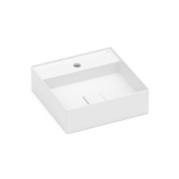 Cuba de apoio quadrada 400x400 com mesa Terra T9 Blanco Matte