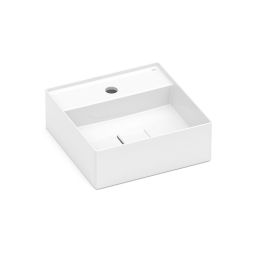 Cuba de apoio quadrada 350x350 com mesa Terra T8 Branco