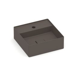 Cuba de apoio quadrada 350x350 com mesa Terra T8 Café
