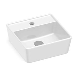 Cuba de apoio quadrada 350x350 com mesa Optica CQ35 Branco