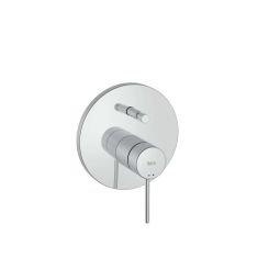 Acabamento monocomando para banheira e ducha com desviador pin Nu Cromado