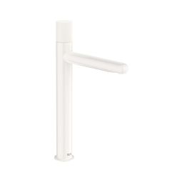 Monocomando para lavatorio de mesa bica alta stripes nu glossy white