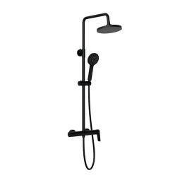 Chuveiro redondo monocomando e ducha manual Vega Matte Black
