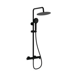 Chuveiro redondo monocomando e ducha manual Plus Vega Matte Black