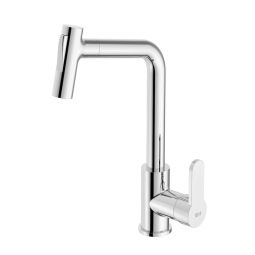 Monocomando para cozinha de mesa com bica extraível e duas funções Kitchen Cromado