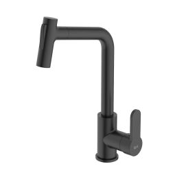 Monocomando para cozinha de mesa com bica extraível e duas funções Kitchen Matte Black