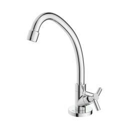 Toneira para cozinha de mesa com bica alta móvel e arejador Roca One Cromado