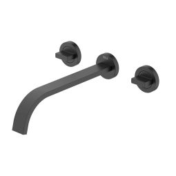 Misturador para lavatório de parede com válvula Flow Matte Black