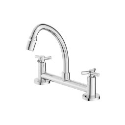 Misturador para cozinha de mesa com bica móvel e arejador articulado Roca One Cromado