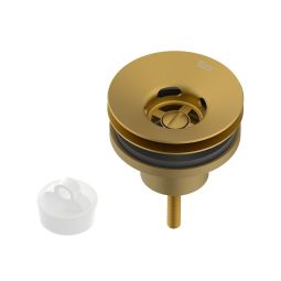 Válvula de escoamento para lavatório 7/8 universal com tampa plástica Gold Matte