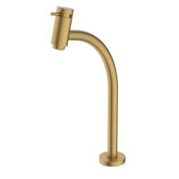 Torneira para lavatório de mesa  bica alta Basic Gold Matte