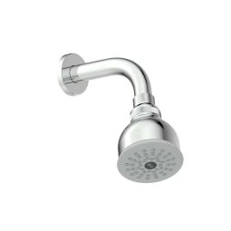 Chuveiro redondo com braço de parede 70mm Ganges Cromando