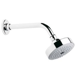 Chuveiro redondo com braço de parede 100mm Sena Cromado