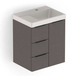Kit de gabinete com gaveta e porta 500x380 Almendra e cuba Optica L50 Beige