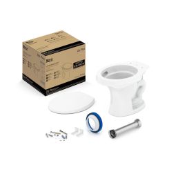 Kit de bacia convencional, assento em polipropileno e itens de instalação Zip Plus Branco