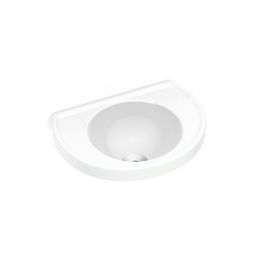 Lavatório suspenso 385x285 com furo apontado sem ladrão Colibri Branco
