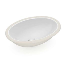 Cuba de embutir oval 495x330 sem mesa e ladrão Branco