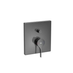 Monocomando para banheira e chuveiro para Roca Box com desviador Insignia Titanium Black