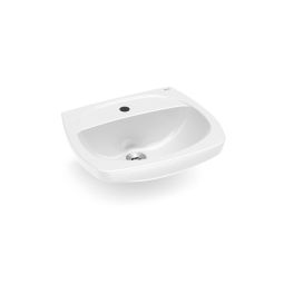 Lavatório para coluna 525x425 com furo central sem ladrão Thema Branco