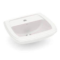 Lavatório para coluna 520x425 com furo central sem ladrão Fit Pergamon