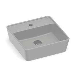 Cuba de apoio quadrada 420x420 com mesa Optica CQ42 Stone