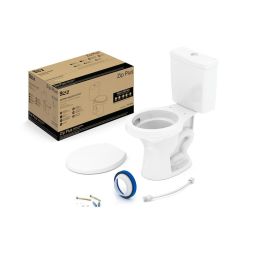 Kit de bacia com caixa acoplada 3/6 litros, assento polipropileno e itens de instalação Zip Plus Branco