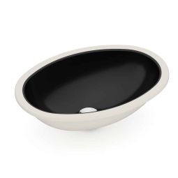 Cuba de embutir oval 495x330 sem mesa e ladrão Preto