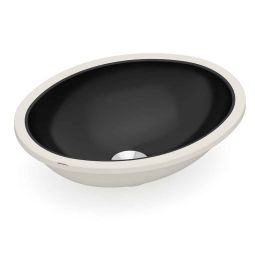Cuba de embutir oval 390x200 sem mesa e sem ladrão Preto