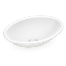 Cuba de sobrepor oval 440x312 sem mesa e sem ladrão Branco