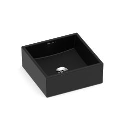 Cuba de apoio quadrada 350x350 sem mesa Loft Q5 Matte Black