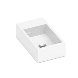 Cuba de apoio retangular 440x265 com mesa Loft Curve1 Branco