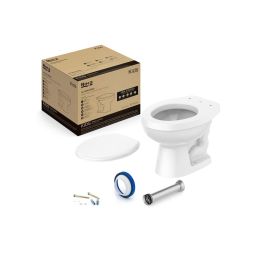 Kit de bacia convencional, assento polipropileno e itens de instalação Infantil Branco
