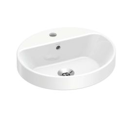 Cuba de sobrepor 450x410 com mesa Bowl B2 Portobello branco