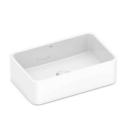 Cuba de apoio retangular 450x280 sem mesa Basic QR3 Branco