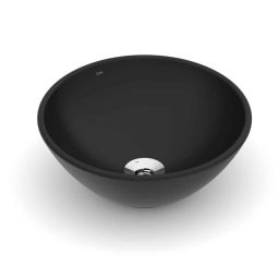 Cuba de apoio redonda 350 sem mesa Basic R1 Matte Black