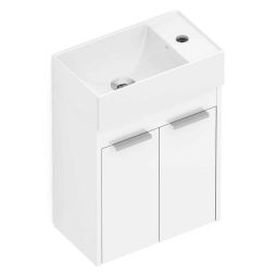 Gabinete 2 portas 400x220 Saveiro Branco com lavatório Petit Branco