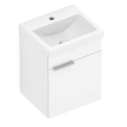 Gabinete 1 porta 410x340 Like Branco e cuba Basic Q7 Branco