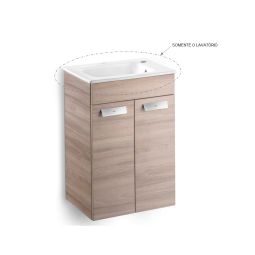 Lavatório integrado retangular 500x360 para gabinete Debba Branco