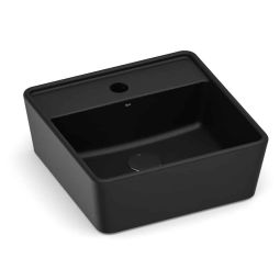 Cuba de apoio quadrada 350x350 com mesa Optica CQ35 Matte Black