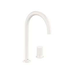 Monocomando para lavatorio de mesa bica alta stripes nu glossy white