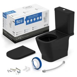 KIT BACIA COM CAIXA, ASSENTO TERMOFIXO COM QUEDA AMORTECIDA E COMPLEMENTOS DE INSTALAÇÃO GAP