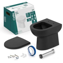 Kit de bacia convencional com assento termofixo e itens de instalação Smart