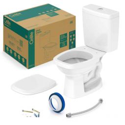 Kit Bacia com Caixa 6 Litros, Assento PP e Complementos de Instalação Like