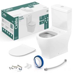 Kit de bacia com caixa acoplada e itens de instalação Slim