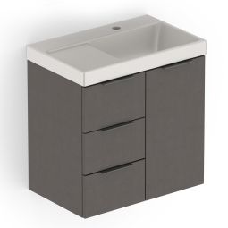 Kit Arenal Gabinete Gaveta e Porta 60X38 com Cuba Beige